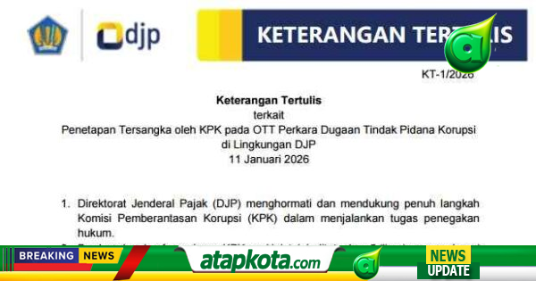 OTT KPK di DJP, Lima Tersangka Ditetapkan, DJP Tegaskan Dukungan dan ...