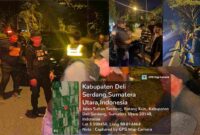 Tim 1 Subsatgas Tindak Operasi Pekat Toba 2025 membubarkan aksi balap liar di Jalan Sutan Serdang, Simpang Kayu Besar, Desa Buntu Bedimbar, Kecamatan Tanjung Morawa, pada Minggu (11/5/2025) dini hari
