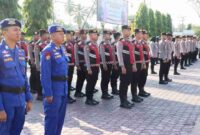 Polres Aceh Timur, Polda Aceh, menggelar apel kesiapan pengamanan dalam rangka memperingati Hari Buruh Internasional (May Day) yang jatuh pada Kamis, (1/05/2025).