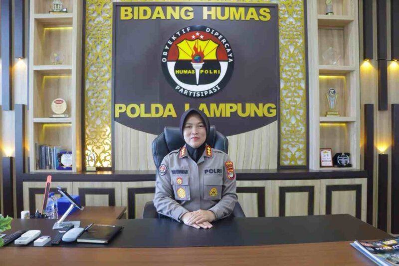 Kabid Humas Polda Lampung, Kombes Pol. Yuni Iswandari Yuyun. Jum'at, (09/05/2025).