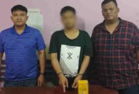 Pelaku 'AS' Pencurian dengan Kekerasan terhadap remaja 14 Tahun saat ditangkap Polres Simalungun. Rabu, (13/05/2025).