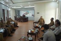 Bupati Asahan Taufik Zainal Abidin Siregar menerima kunjungan Agraria dan Tata Ruang/Badan Pertanahan Nasional (ATR/BPN) Kabupaten Asahan. Senin, (19/05/2025).