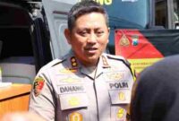 Kapolres Malang AKBP Danang Setiyo P.S, saat dikonfirmasi di Halaman Polsek DAU. Kamis, (22/05) (Dok. Arifpin Retro)