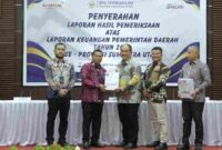 Pemkab Asahan Raih WTP ke-8 atas Laporan Keuangan Pemerintah Daerah (LKPD) Tahun Anggaran 2024 dari BPK RI Perwakilan Sumut di Auditorium BPK RI Perwakilan Provinsi Sumatera Utara, Jalan Imam Bonjol No. 22 Medan, Jumat, (23/05/2025).