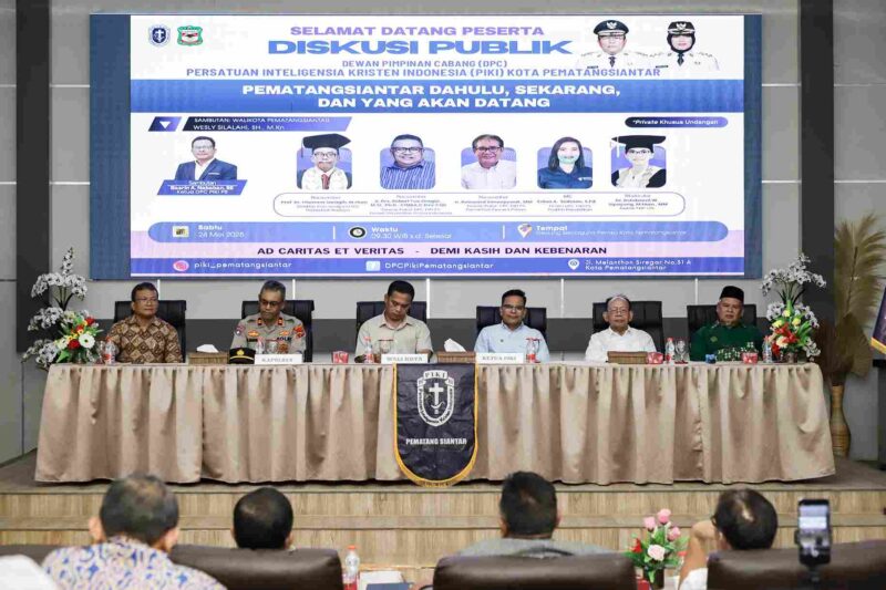 Diskusi Publik yang digelar oleh Dewan Pimpinan Cabang (DPC) Persatuan Intelegensia Kristen Indonesia (PIKI) Kota Pematangsiantar yang berlangsung di Gedung Serbaguna Pemko Pematangsiantar pada Sabtu, 24 Mei 2025.(*)