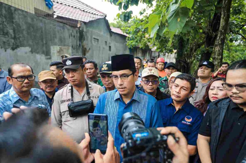 Wali Kota Medan, Rico Tri Putra Bayu Waas, usai menemui orang tua korban anak hanyut di Sungai Deli, Kelurahan Karang Berombak, Kecamatan Medan Barat, Minggu (25/5/25).
