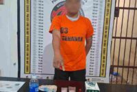 pengedar narkoba bernama Beni Rajagukguk, 34 tahun, di Kampung Tengah, Tangga Batu, Kecamatan Hatonduhan, pada Kamis, (22/52025).