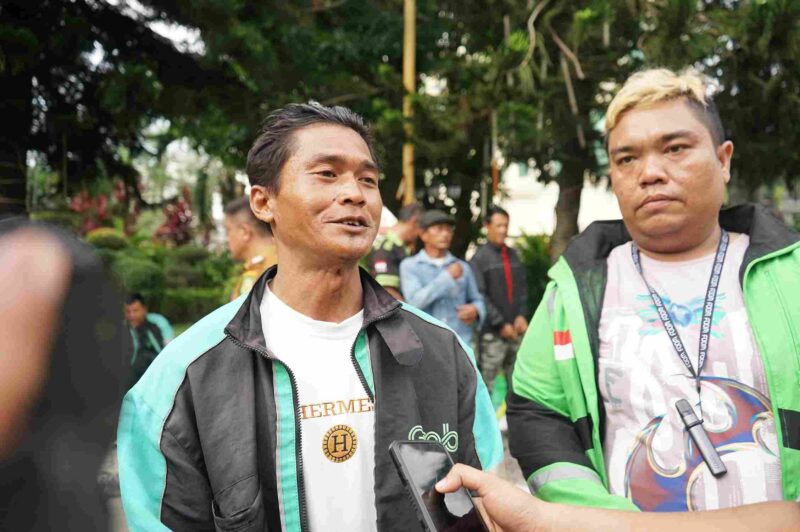 Heru usai acara apel bersama dalam rangka Medan Peduli Pekerja Rentan 2025. Senin, (26/05).