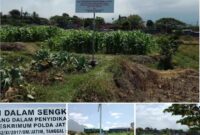 tanah yang saat ini diduga dikuasai sepihak di Desa Beji, Kecamatan Junrejo, Kota Batu, Jawa Timur.