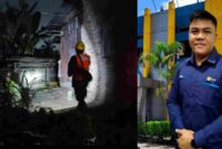 Petugas ULP PLN Siantar Kota melaksanakan pemeriksaan jaringan listrik rumah warga (kiri), Kepala ULP PT.PLN (Persero) Siantar Kota M. Syahrir Ramdani, Selasa, (20/05/2025).