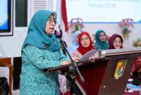 Staf Ahli I Tim Penggerak Pemberdayaan Kesejahteraan Keluarga (TP PKK) Provinsi Sumatera Utara (Sumut) Titiek Sugiharti. Senin, (26/05).