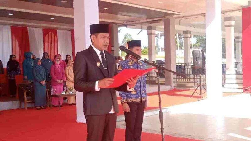 Hari Lahir Pancasila 2025, Wakil Bupati Aceh Timur, T. Zainal Abidin, menjadi Inspektur Upacara, Senin (2/6/2025).