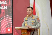 Kapolda Sumatera Utara Irjen Pol Whisnu Hermawan Februanto menggelar kegiatan silaturahmi bersama wartawan Sumut di Aula Tribrata Mapolda Sumut, Kamis (5/6/2025). 