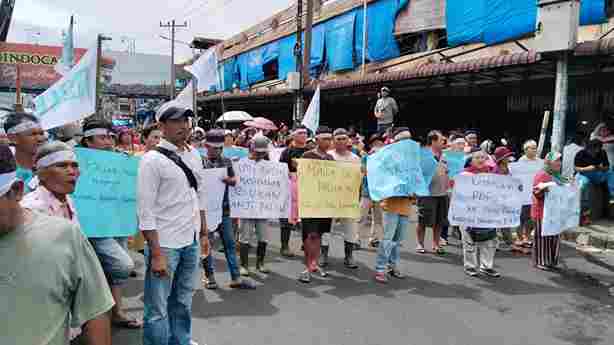 Aksi demo KP2H. Selasa, (10/6) pagi. (Foto:LS)