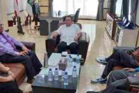 Wesly Silalahi menerima kunjungan Ephorus dan Sekjen HKI. Jumat, (13/06).