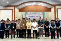Para Panitia dari Pemko Medan melaksanakan Penyambutan Jemaah Haji Kloter 8. Jumat, (20/6)