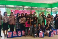 Danrem 022/PT dan Dandim 0207/SML dalam kegiatan aksi sosial dan program makan bergizi yang berlangsung di Panti Asuhan Islamic Center, Jalan Asahan Km 4, Dolok Marlawan, Kecamatan Siantar, Kamis (12/6/2025).