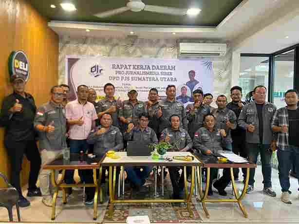 Peserta Rapat Kerja Daerah (Rakerda) Pro Jurnalismedia Siber (PJS) Sumatera Utara. Sabtu, (28/6)