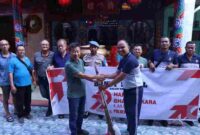 kegiatan Polres Sibolga dalam rangka bakti sosial dan bakti religi dengan membersihkan vihara dan klenteng di Kota Sibolga, Jumat (20/06/2025).
