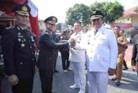Acara Syukuran Hari Ulang Tahun Bhayangkara yang ke-79 di Aula Polres Asahan. Selasa (01/07/2025).