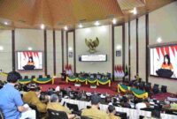 Pemko Medan dan DPRD Kota Medan melanjutkan pembahasan Ranperda Tentang Perubahan Atas Perda Kota Medan No 3 Tahun 2014 Tentang Kawasan Tanpa Rokok (KTR) melalui rapat paripurna DPRD Kota Medan dengan agenda Pemandangan Umum Fraksi-Fraksi DPRD Kota Medan, Senin (7/7/2025).