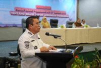 Wali Kota Pematangsiantar Wesly Silalahi SH MKn menghadiri acara Sosialisasi Peraturan Presiden Nomor 57 Tahun 2023 tentang Wajib Lapor Lowongan Pekerjaan  di Hotel Grand Zuri Pematangsiantar, Rabu (09/07/2025) pagi.