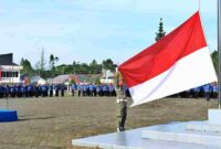 upacara Hari Kesadaran Nasional (HKN), berlangsung di halaman kantor Bupati Simalungun, Pamatang Raya, Sumut, Kamis (17/7/2025).