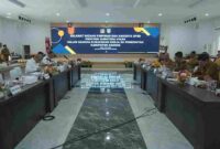 Wakil Bupati Asahan, Rianto, SH., M.A.P, menerima kunjungan kerja Anggota DPRD Provinsi Sumatera Utara dari Daerah Pemilihan (Dapil) 5 di Aula Melati, Kantor Bupati Asahan, Senin (7/7/2025).
