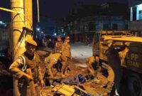 Satuan Polisi Pamong Praja Kota Medan melaksanakan Penertiban PK5 di kawasan Pasar Sambu, Kamis dini hari (10/7)