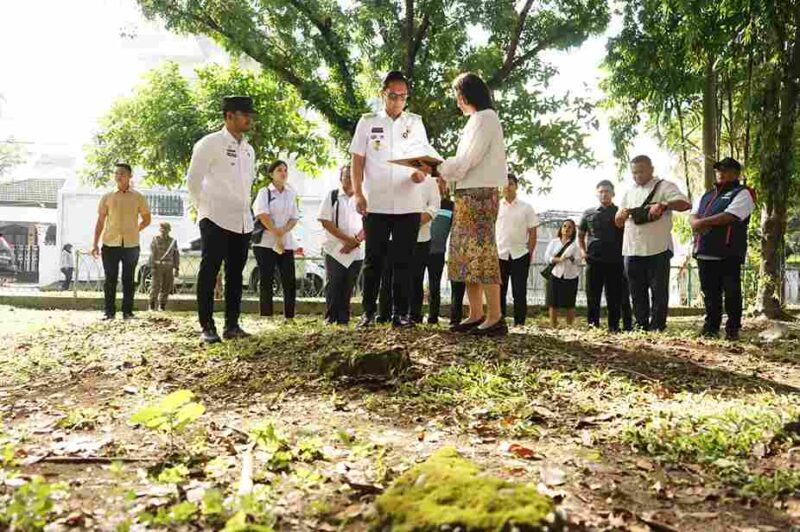 Rico Waas meninjau langsung kedua taman hijau yang berada di tengah kota Medan itu, Rabu (9/7/2025).