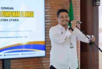 Gubernur Sumatera Utara (Sumut) Bobby Nasution bersilaturahmi dan berdiskusi dengan Ketua dan Wakil Ketua DPRD Provinsi Sumut beserta dengan seluruh Ketua Fraksi DPRD Provinsi Sumut di Anjungan Lantai 9 Kantor Gubernur Sumut Jalan Diponegoro, Kota Medan, Rabu (6/8).