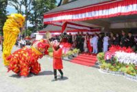 Karnaval digelar usai upacara Peringatan Detik-detik Proklamasi Kemerdekaan RI, di Lapangan Adam Malik, (17/08/2025).