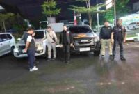  Tim Laser Jatanras Anti Bandit Satuan Reserse Kriminal Polres Simalungun saat melaksanakan Patroli Malam minggu. 