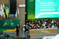 Sekretaris Daerah Provinsi Sumatera Utara (Sumut) Togap Simangunsong menghadiri Sidang Terbuka Dies Natalis Ke-73 Universitas Sumatera Utara (USU) di Auditorium USU Jalan Dr Mansyur Kota Medan, Rabu (20/8).