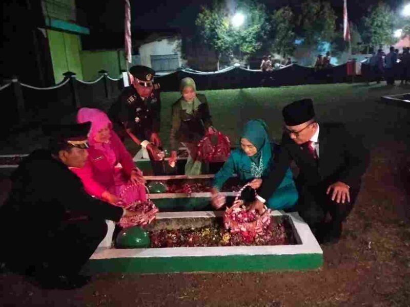 apel kehormatan dan renungan suci pada Sabtu, 16 Agustus 2025 pukul 08.30 WIB di Makam Bahagia Purna Yuhda, Desa Wonokerto, Kecamatan Bantur.