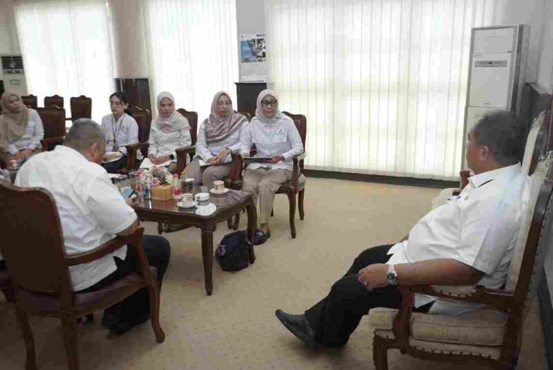 Bupati Asahan Taufik Zainal Abidin menerima audiensi tiga lembaga strategis pada Senin (05/08/2025).