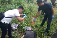 Tim Inafis Polres Pematangsiantar saat melaksanakan Identifikasi. Minggu, (03/8)