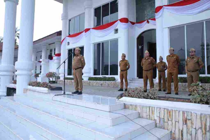  Apel gabungan yang dipimpin Wakil Bupati Asahan, Rianto SH, M.AP, Senin (04/08/2025)