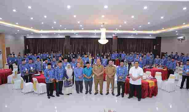 Musyawarah Pimpinan KORPRI Kabupaten Asahan Tahun 2025 digelar di Hotel Sabty, Jalan Diponegoro, Kisaran, Senin (15/9/2025). 