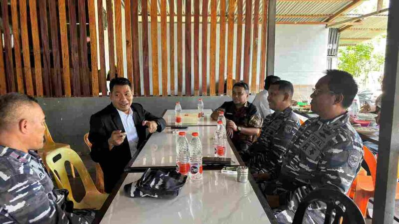  Komandan Pangkalan Laut (Danlanal) Lhokseumawe Letkol Marinir Bondan Wahyu Adi dan rombongan melakukan kunjungan kerja ke Aceh Timur
