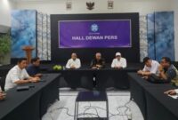 rapat koordinasi Pengurus PWI Pusat yang digelar di Hall Dewan Pers, Senin (15/9/2025).
