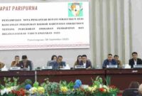 Rapat Paripurna penyampaian pengantar Nota Keuangan Rancangan Perubahan Anggaran Pendapatan dan Belanja Daerah (P-APBD) Tahun Anggaran 2025 kepada DPRD Kabupaten Simalungun.
