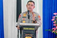 Kapolda Sumatera Utara, Irjen Pol. Whisnu Hermawan Februanto, S.I.K., M.H., saat kunjungan kerja dan tatap muka bersama jajaran Polres Sibolga di Aula Dr. HM. Jasin, Selasa (16/9/2025). 