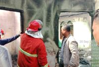 Kondisi rumah warga yang terbakar. Minggu, (20/9/2025)