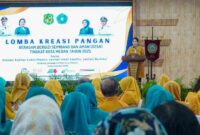Airin saat membuka Lomba Pangan B2SA Tahun 2025 di Gedung PKK Medan, Selasa (16/9/2025).