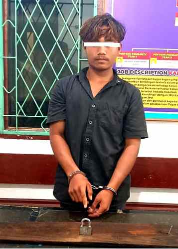  pelaku pencurian warung kelontong, berinisial Iqbal Wijaya   (IW). Jumat (12/9)