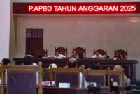 Wali Kota Pematangsiantar Wesly Silalahi, SH, MKn menghadiri Rapat Paripurna XI DPRD Kota Pematangsiantar Tahun Anggaran 2025 di Gedung Harungguan DPRD, Rabu (24/9/2025) sore.