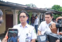 Plt Kepala Dinas SDABMBK Kota Medan, Gibson Panjaitan, Rabu, (10/9)