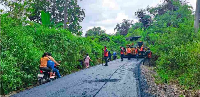 Salah satu pekerjaan Infrastruktur Jalan di wilayah Kabupaten Simalungun. Rabu, (17/9/2025)