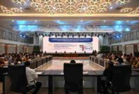 Sekretaris Daerah Pemerintah Provinsi Sumatera Utara (Sumut) Togap Simangunsong didampingi Kepala Dinas Kominfo Sumut Erwin Hotmansah Harahap memimpin Rapat Koordinasi Arah Kebijakan Penyebaran Informasi Program Kegiatan di Lingkungan Pemprov Sumut di Aula Raja Inal Siregar Kantor Gubernur Sumut, Jalan Diponegoro 30 Medan, Jumat (19/9/2025). Rapat diikuti oleh seluruh OPD Pemprov Sumut. 